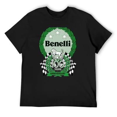 Benelli Lion Logo 100th Anniversary Celebration T-Shirt Sports Fans Blacks Sublime Graphic Tee Shirt T Shirt Men