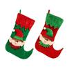 Cartoon Elf Christmas Stockings Ornament Candy Gift Bag Christmas Hanging Socks For Tree Fireplaces Decoration