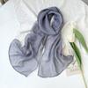 Summer solid color chiffon square scarf silk scarf women's neck sunscreen thin high-end simple plain shawl scarf