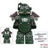 Latest Bos Game T60 Power Armor Army Officers Soldiers Figurine Machine Gun Model Construction Blocks Kids Toys Gifts Young Boys Girls Juguetes
