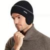 1pc Unisex Plus Velvet Thickened Knitted Winter Hat - Soft Ear Protection, Warmth Retention, Cold Weather Essential - Outdoor Accessories