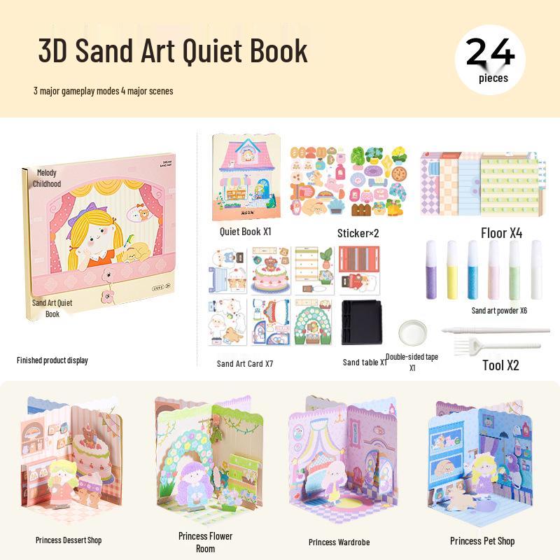 Milo Creative Sand Painting Set for Kids Ages 3-6: DIY Colored Sand Art for Early Childhood