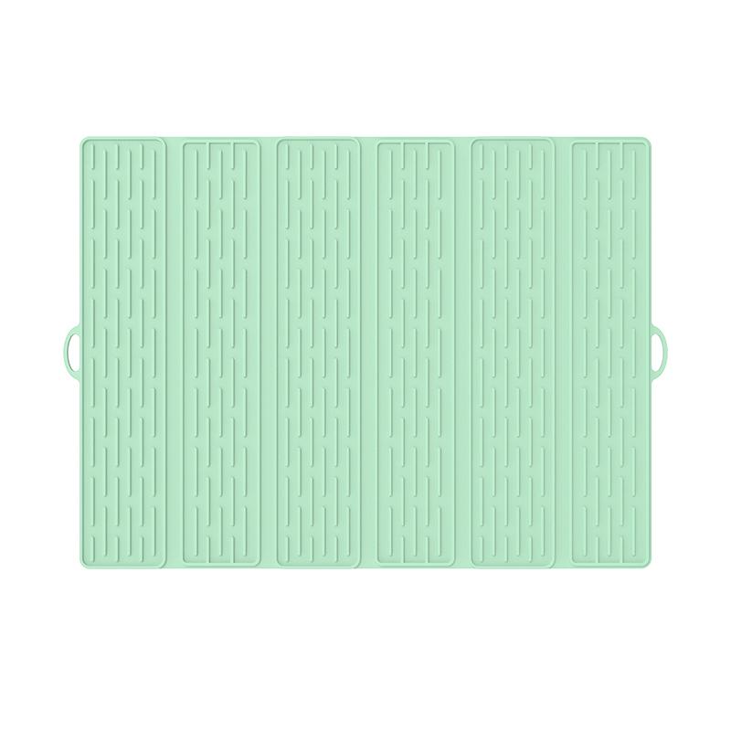 Silikon Abtropfmatte für Küchentheke, Zusammenklappbare Große Abtropfmatte, Trockenmatte, Rutschfeste Silikon Spülbeckenmatte