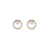 Swarovski [official Product Bag Included] Rose Gold Stud Earrings 5692263