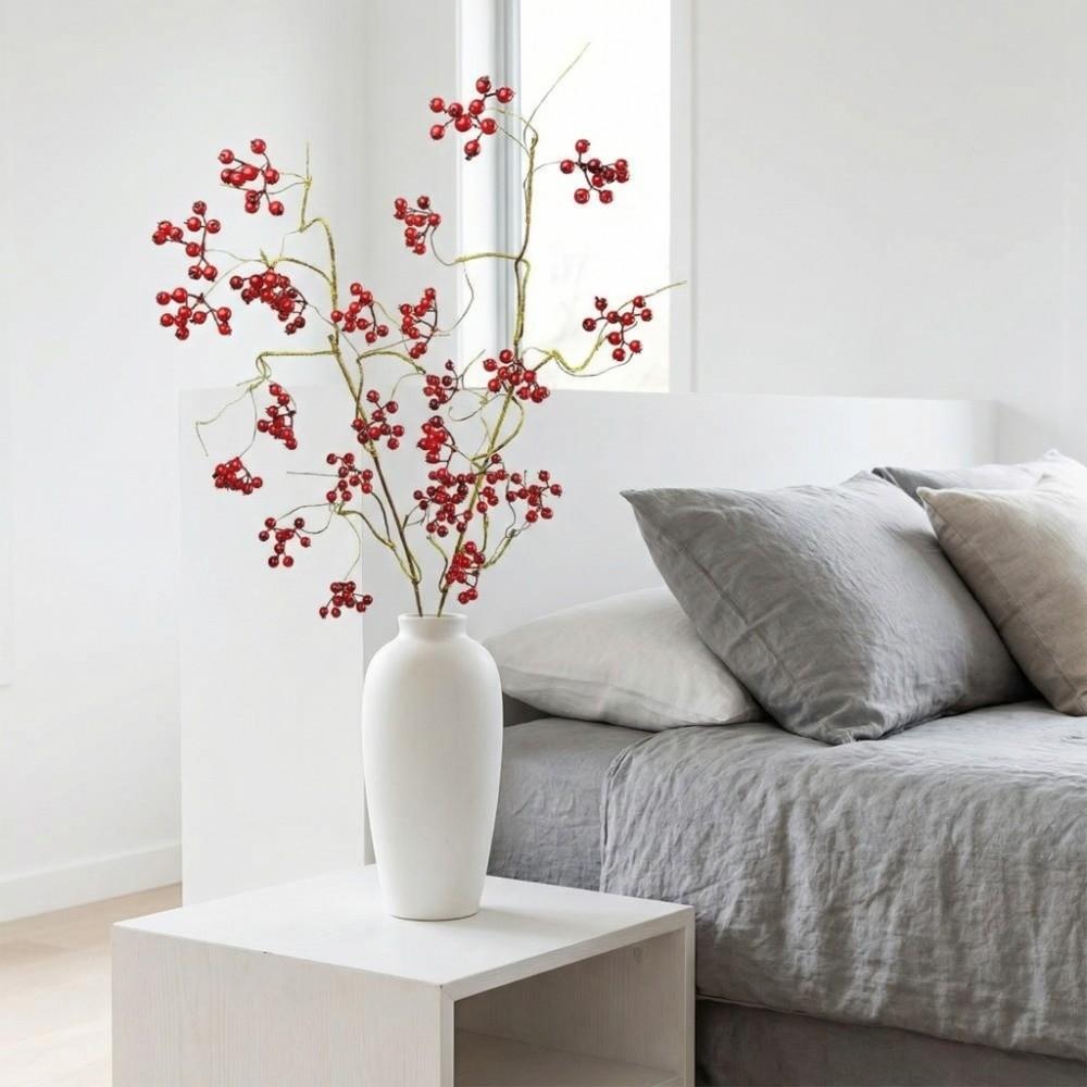 Fruits Flower Artificial Foam Berries Branch Faux Good Luck Fruits Fake Plants  Home Garden