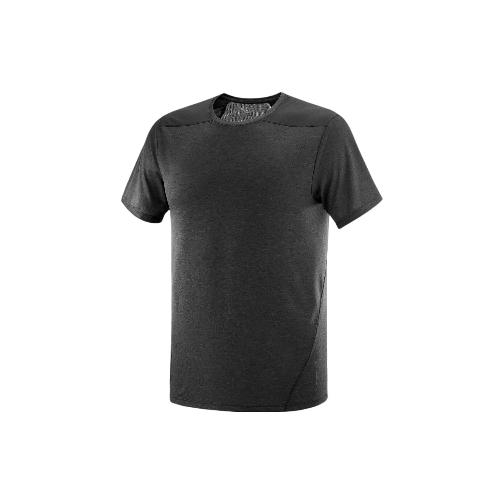 SALOMON T Shirts Men s Black Crew Neck Moderate C21169 S