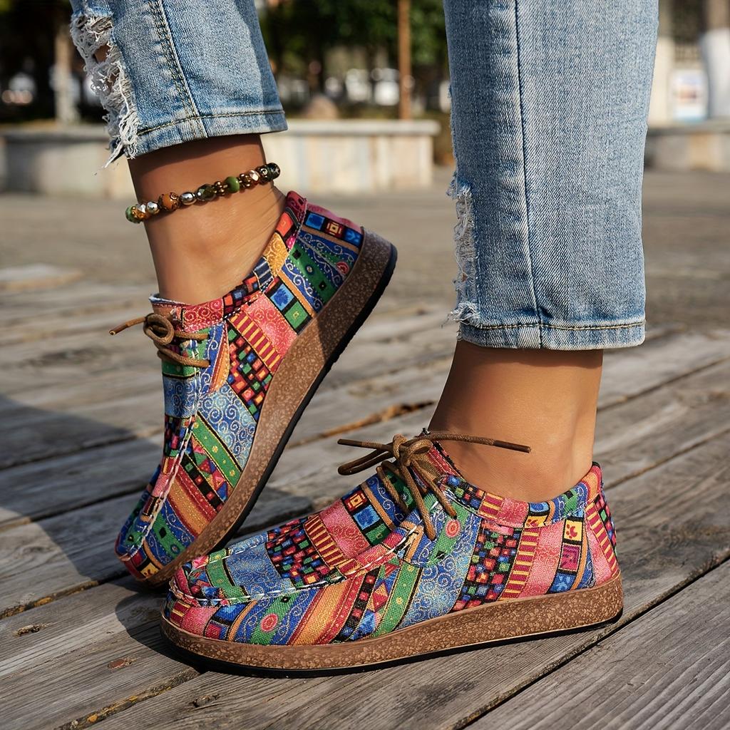 Women's Lightweight Style Shoes - Indian-Inspired Multicolor Mule Slippers with Arch, Synthetic -like Texture & Synthetic Lining, All-Season Casual