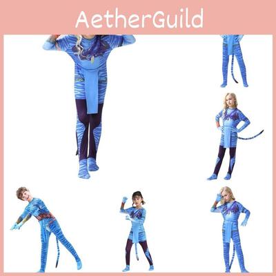 High-quality Avatar 2 Character Outfit For Adults And Kids With Stretchy Milk Silk Fabric