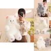 Adorable Long Haired Cat Plush Doll Soft Stuffed Animal Toy For Girls Birthday Gift