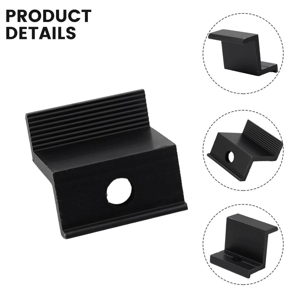 10pcs Solar Panel End Clamps Aluminum Alloy Anti-Corrosion PV Mounting Accessories for 30mm Frame Solar System