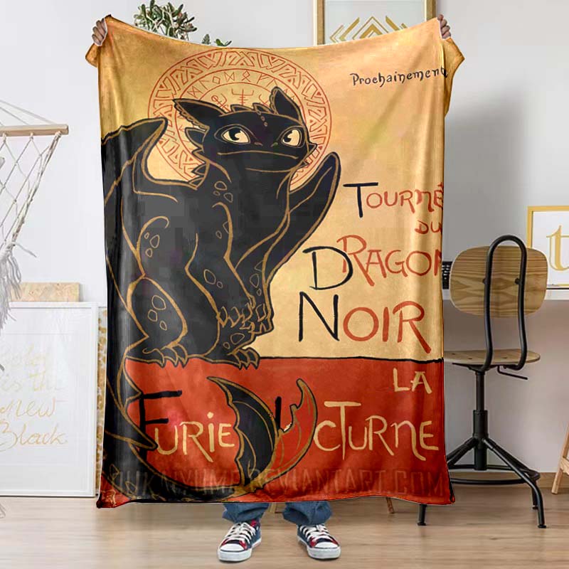Toothless Patterned Blankets Are Perfect for Beds or Other Occasions, Making Them A Perfect Gift Choice.