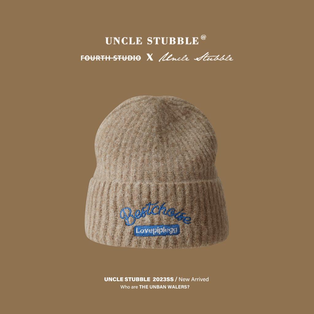 Korean-style trendy brand knitted hat, autumn and winter woolen hat for women, stylish student couple's colorful wool beanie, head wrap hat for men