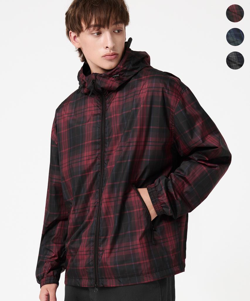 TRILLION City Utility Check Hooded Windbreaker_3Color