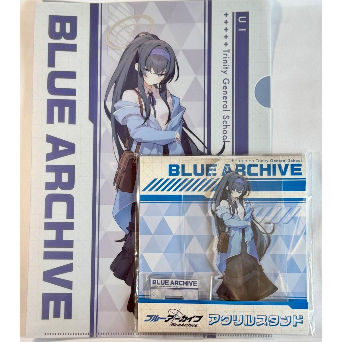 Used Unused Blue Archive Lawson Collaboration Koseki Ui Acrylic Stand Clear File Set Blue Aca Official