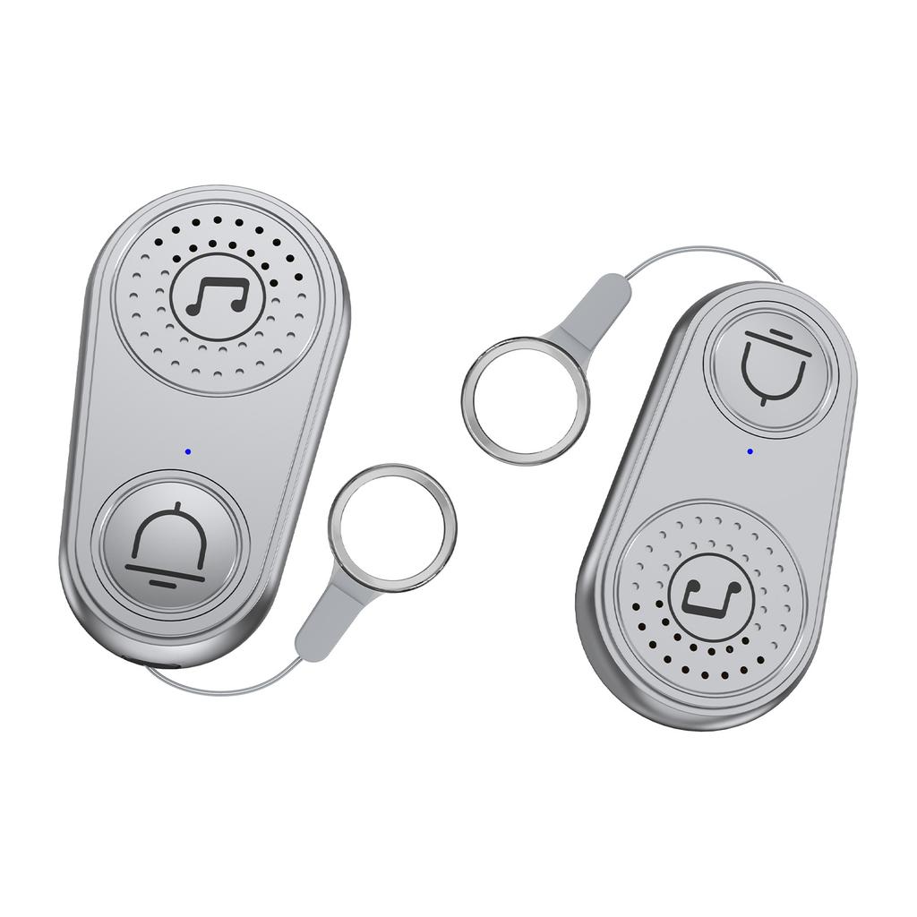 2 Channel Call Machine Caregiver Pager Call Button Elderly Wireless Call Button Adjustable Volume Multiple Music