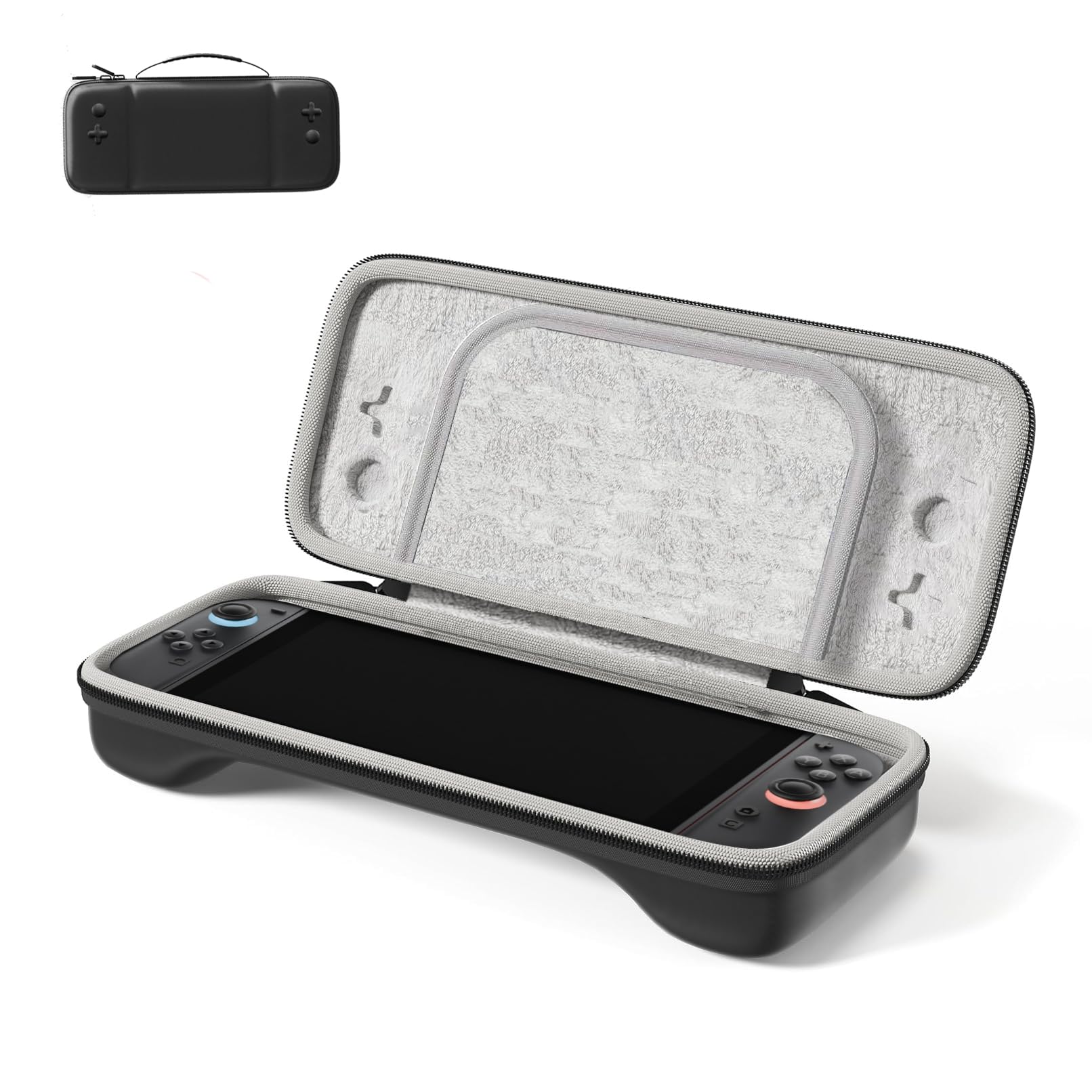 

Легкий чехол для хранения для Switch2 Blitzowl Switch2 Slim Жесткий чехол Сумка для переноски Водонепроницаемый Ударопоглощение Полная защита 10 держателей для карт Черный чёрный