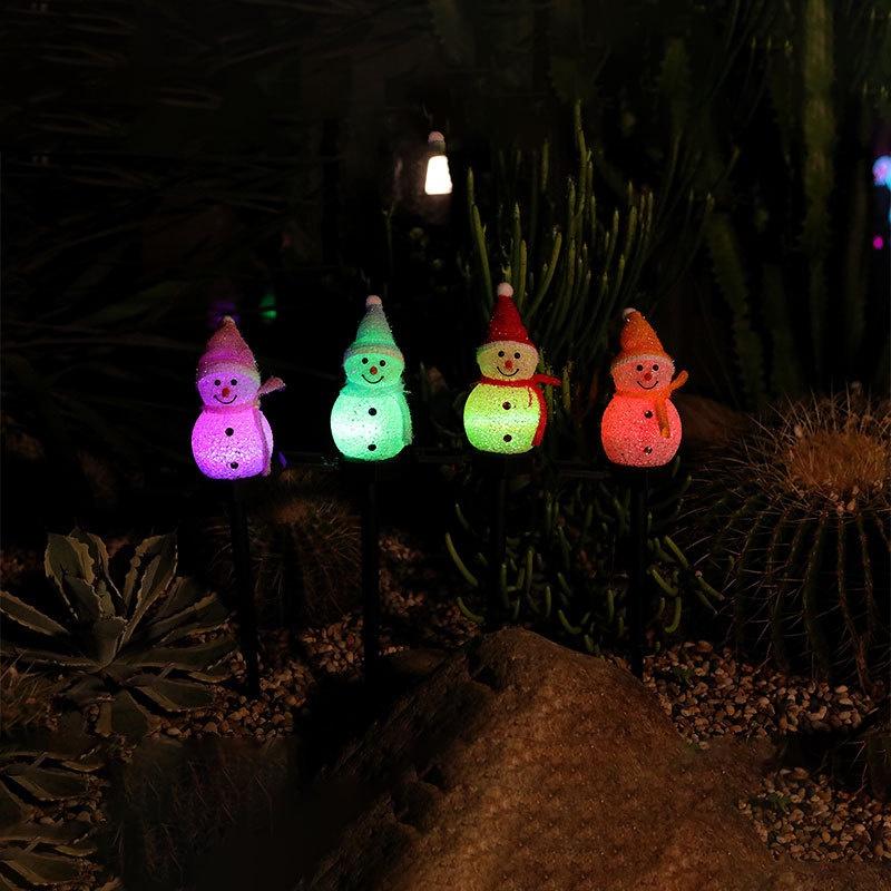 Yw2232 Solar Christmas Decorative Light Solar Christmas Holiday Ground Insert Lamp Garden Decorative Light Characters)