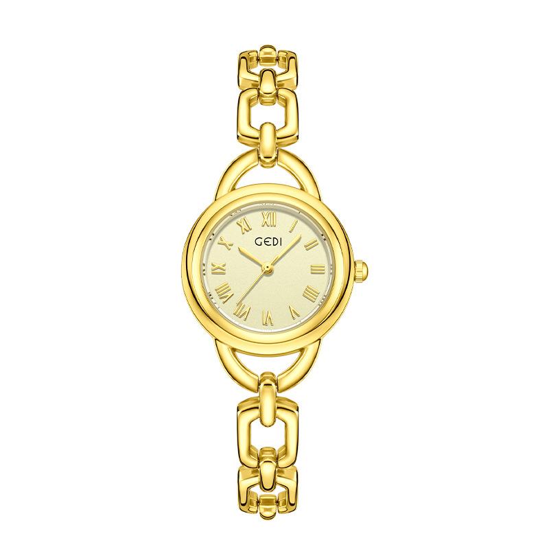 Light Luxury Niche High-End Bracelet Watch Student Retro Temperament Women'S Quartz Alloy Waterproof Watch