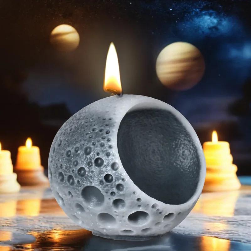 DIY Mondplanet Kerze Silikonform Erde Meteorit Harzform Mars Mond Gipsform Mondkuchen Schokoladenformen