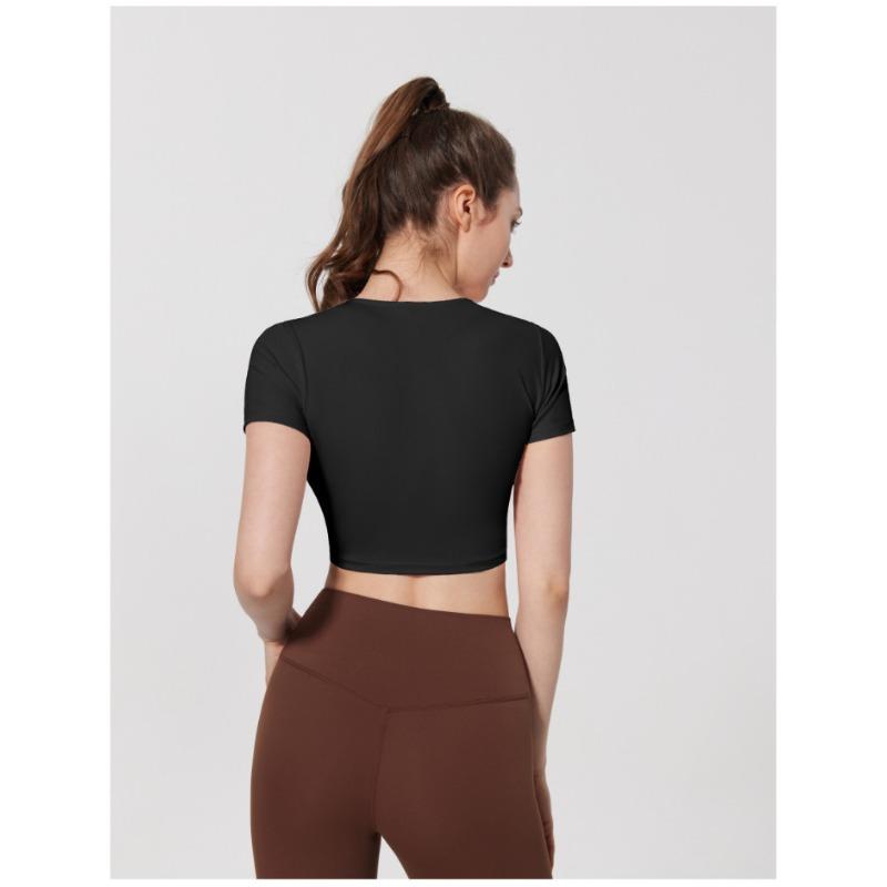 Summer Dance Fitness Sports Short Sleeve Blouse Top