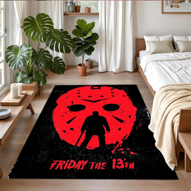 Crystal Velvet Rug Soft Non Slip Indoor Floor Mat Home DecorFriday the 13th Jason Voorhees