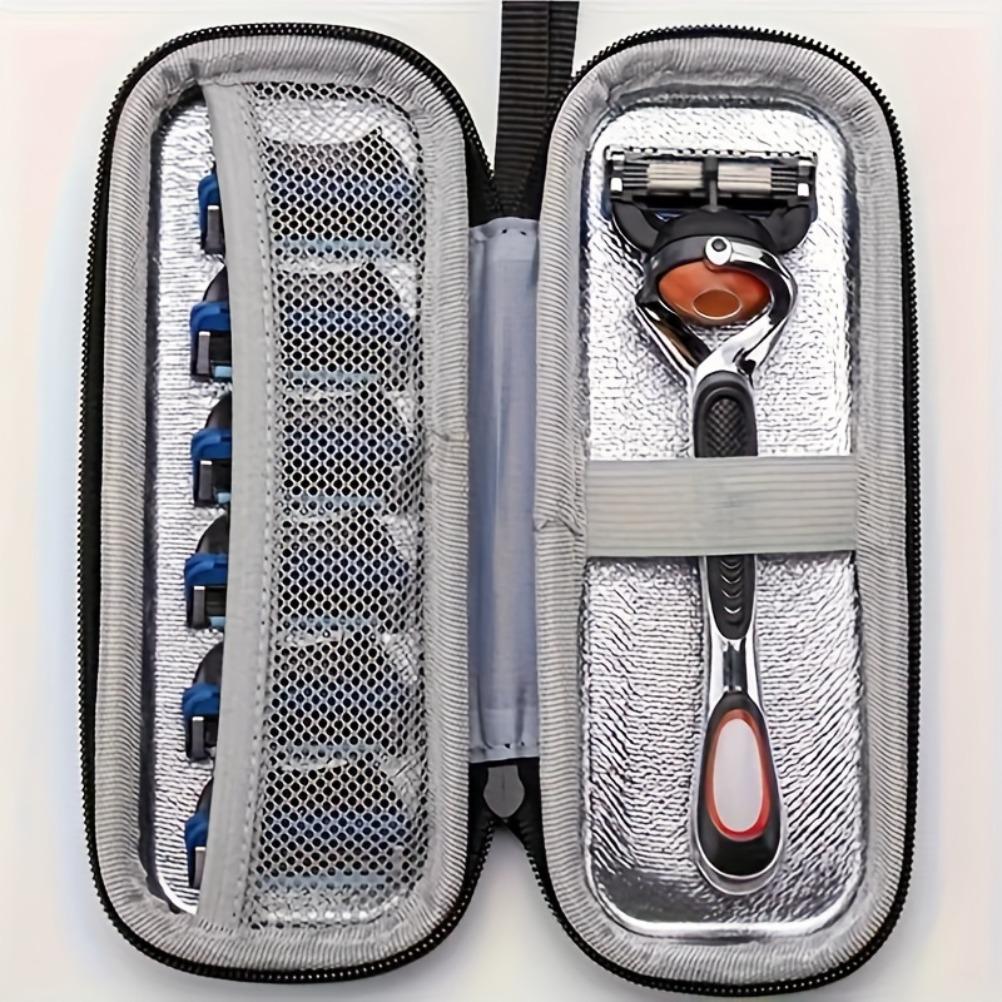 Retro Shaver Storage Box Portable Travel Storage Box EVA Hard Shell with Zipper Shaver Storage Bag Travel Essentials