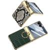 Suitable for Samsung Z FLIP7 Mobile Phone Case Electroplated Finger Ring Hinge Plain Leather Protective Case Flip7 Shell Film Anti Fall Full Package