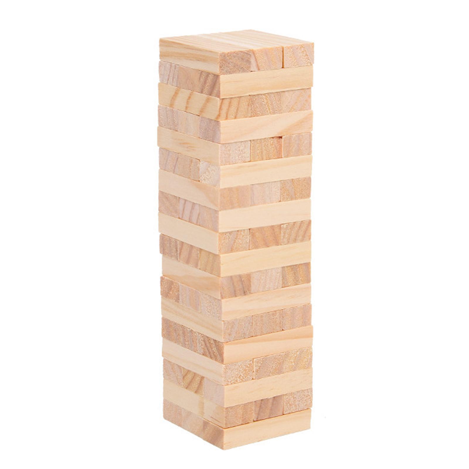 Ретро Деревянная Игра на Баланс – 54 Детали, Идеально Подходит для Семейных Посиделок с Детьми, Подростками и Взрослыми – Классическая Настольная Игра на Ловкость One Size