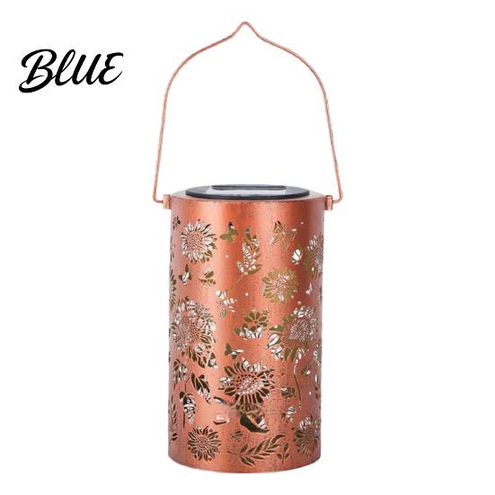 Sunflower Solar Lights Decorative Garden Powered Outdoor Lanterns Waterproof Metal Floral Flower Pattern Warm Glow Ambient Light for Patio Walkway