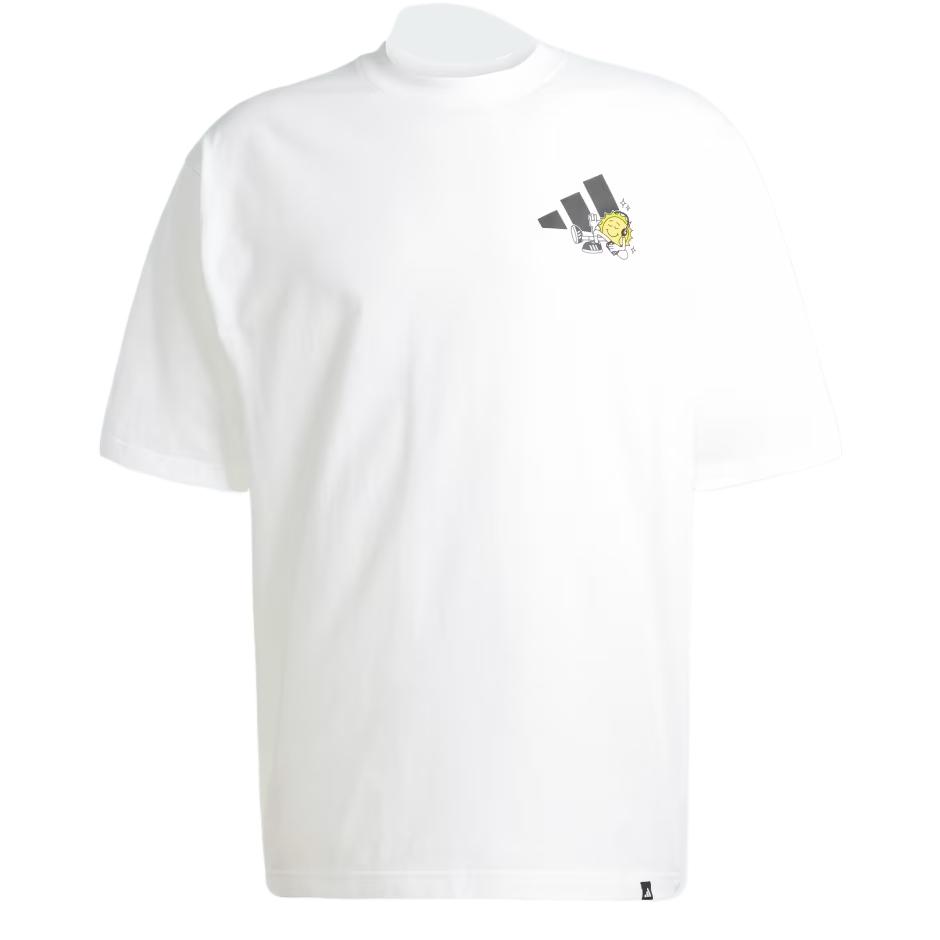 

Adidas Comfortable Fashionable Casual Short Sleeve T-Shirt Men Tops White JZ3255 S