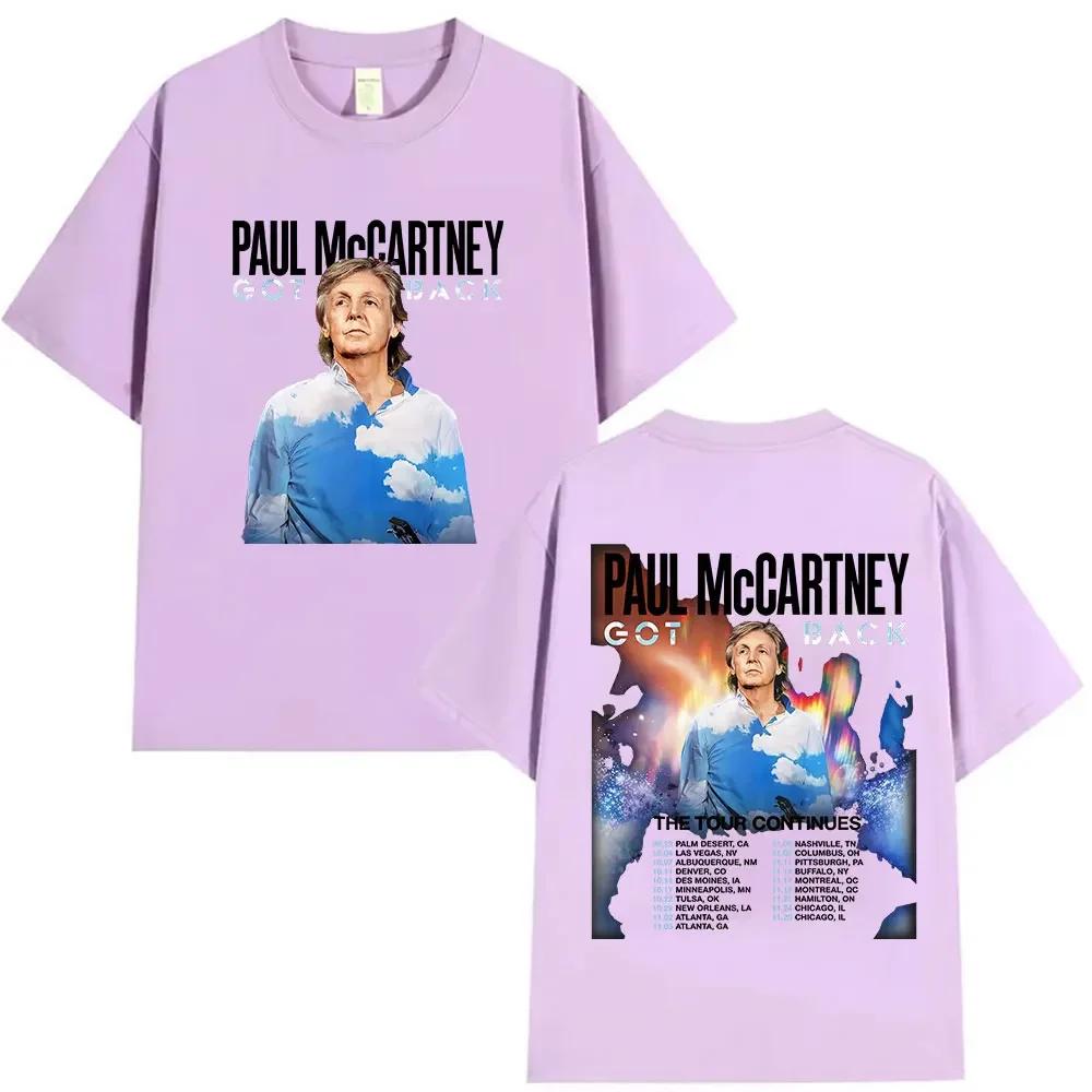 Paul Mccartney Got Back Tour 2025 Graphic T Shirts Unisexs Hip Hop Rock Style Short Sleeve Tshirts Pure Cotton Tshirt Streetwear