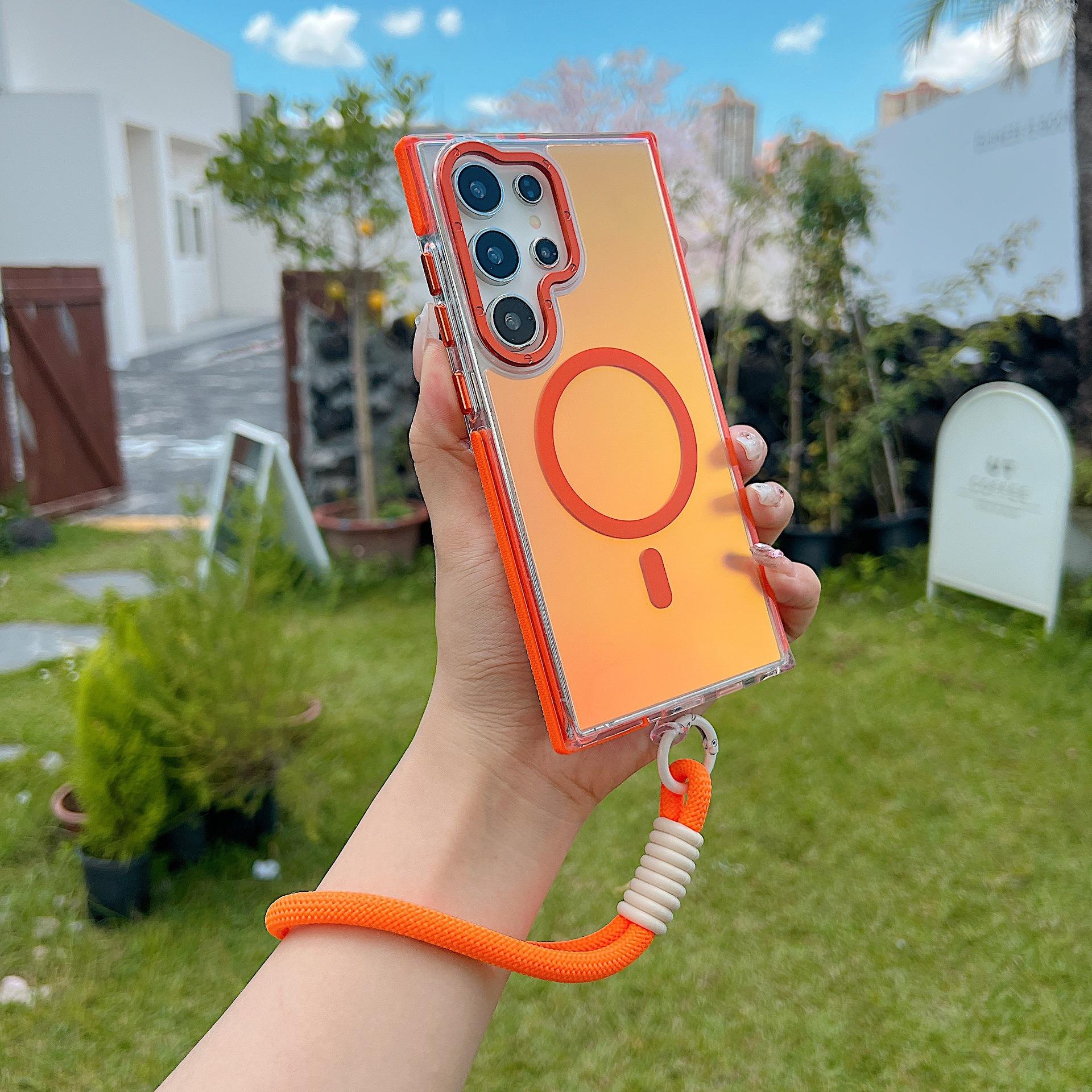 

Double Color Xuncai Suitable for Samsung S25 ULTRA Mobile Phone Case Colorful Hardware Magnetic Absorption A55 A06 Full Cover Super Anti Fall SAM S20 FE