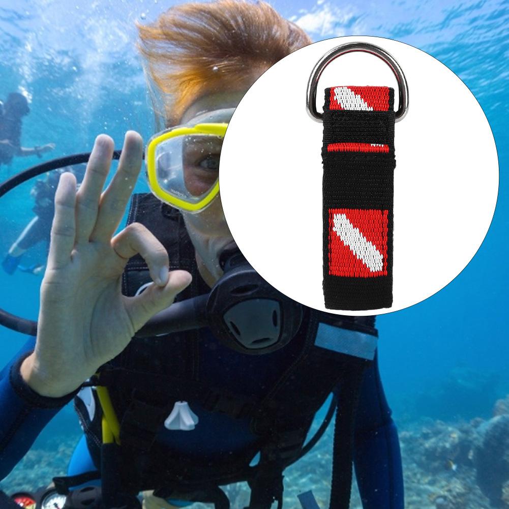 Universal Diving  Wrist Strap Hand Lanyard Hanging Rope with Clip d Shape Ring Equipment