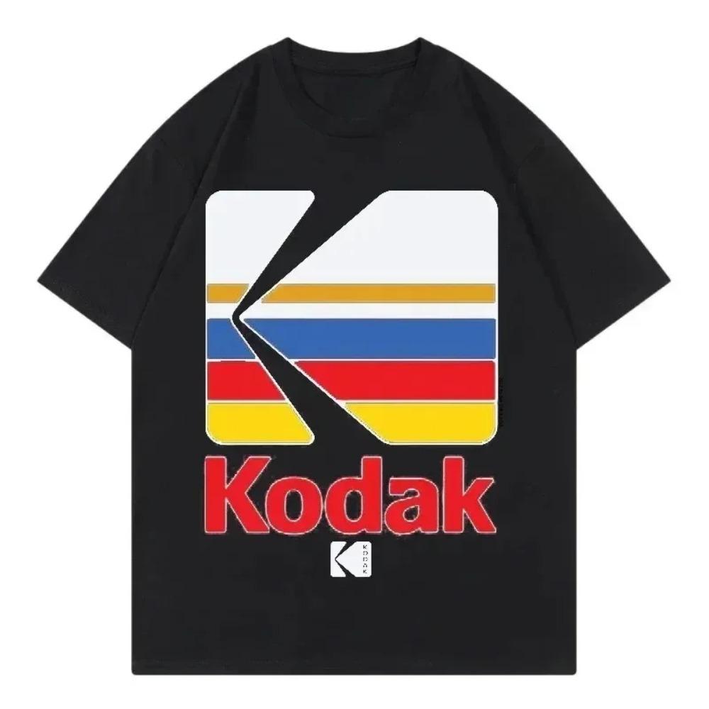 Hot Sale Kodak Brand Korean Men Women T-shirt Short Sleeve Tshirt Clothing Designer Tee High Quality T Shirt Summer Tops Fashion