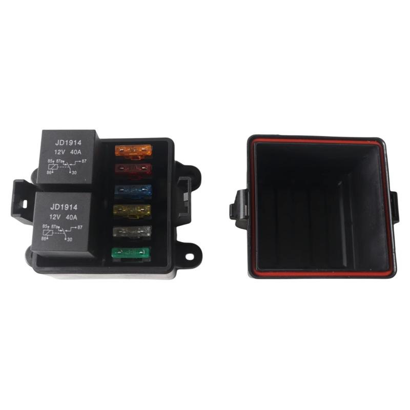 4 5 PIN 40A Car Relay Car Safety Box 6 Fuses 2 Way Control Relay Modification For Vehicle Control the Safety Box 12V 24V