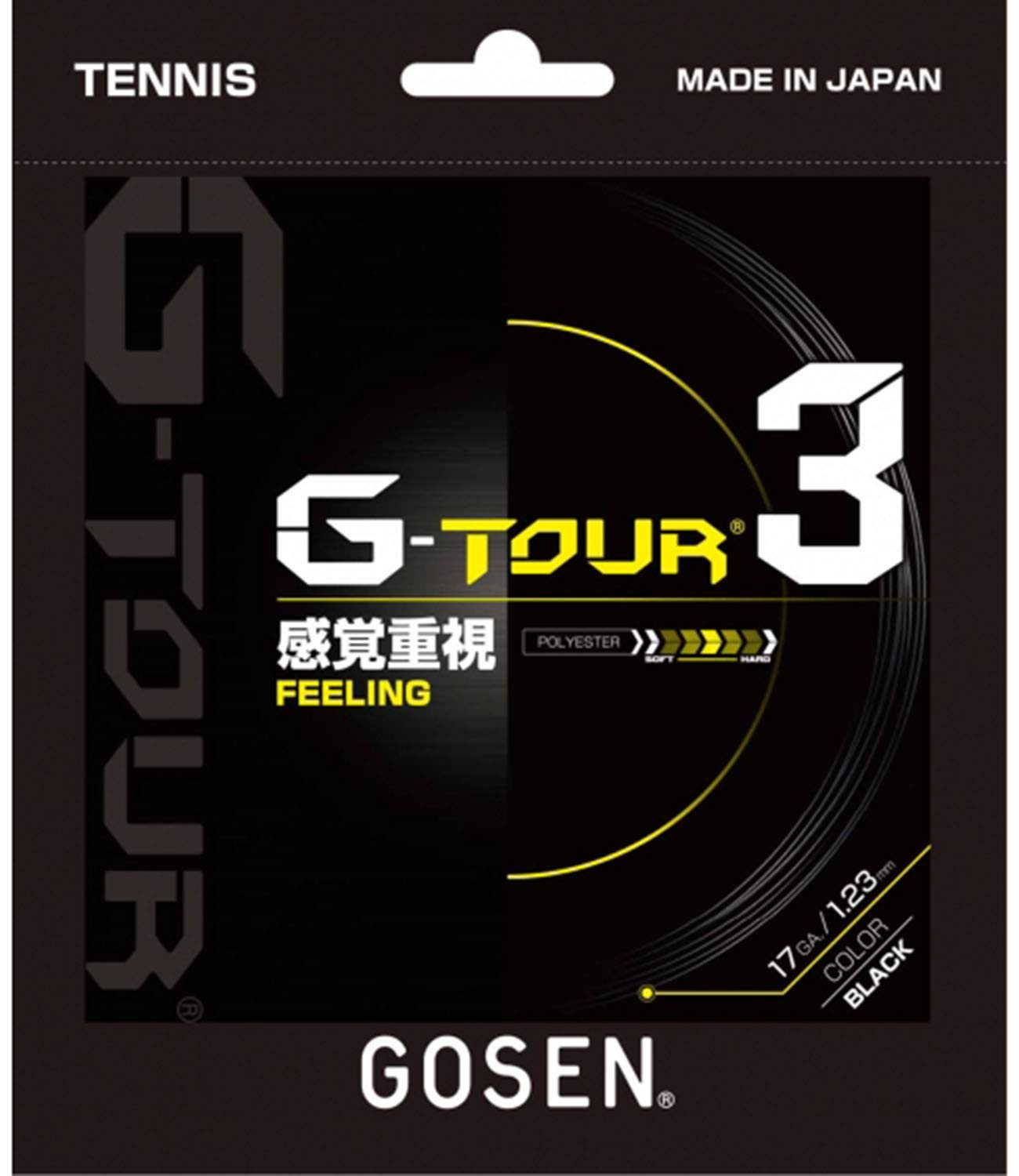

GOSEN Rigid Tennis String 17 Roll BK TSGT312BK G-TOUR3 (1.23mm)