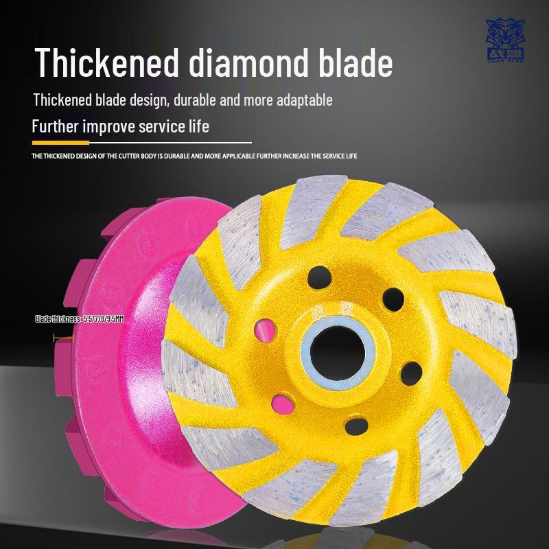 Diamond Grinding Disc for Angle Grinders - Marble, Stone, Concrete, and Cement Edging and Sanding Wheel