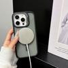 Luxury Magnetic Transparent Lens Protector Holder Case For iPhone 16 15 14 Plus 13 12 11 Pro Max Magsafe Wireless Charge Cover