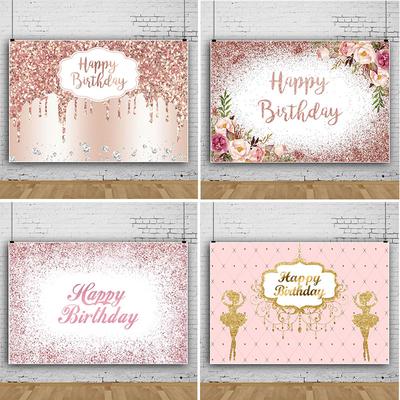 Happy Birthday Backdrop Banner Background Cloth Props Party Decorate