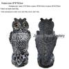 Cross-Border Owl: Outdoor Bird-Scaring, Rodent-Repelling Resin Ornament with Head Movement