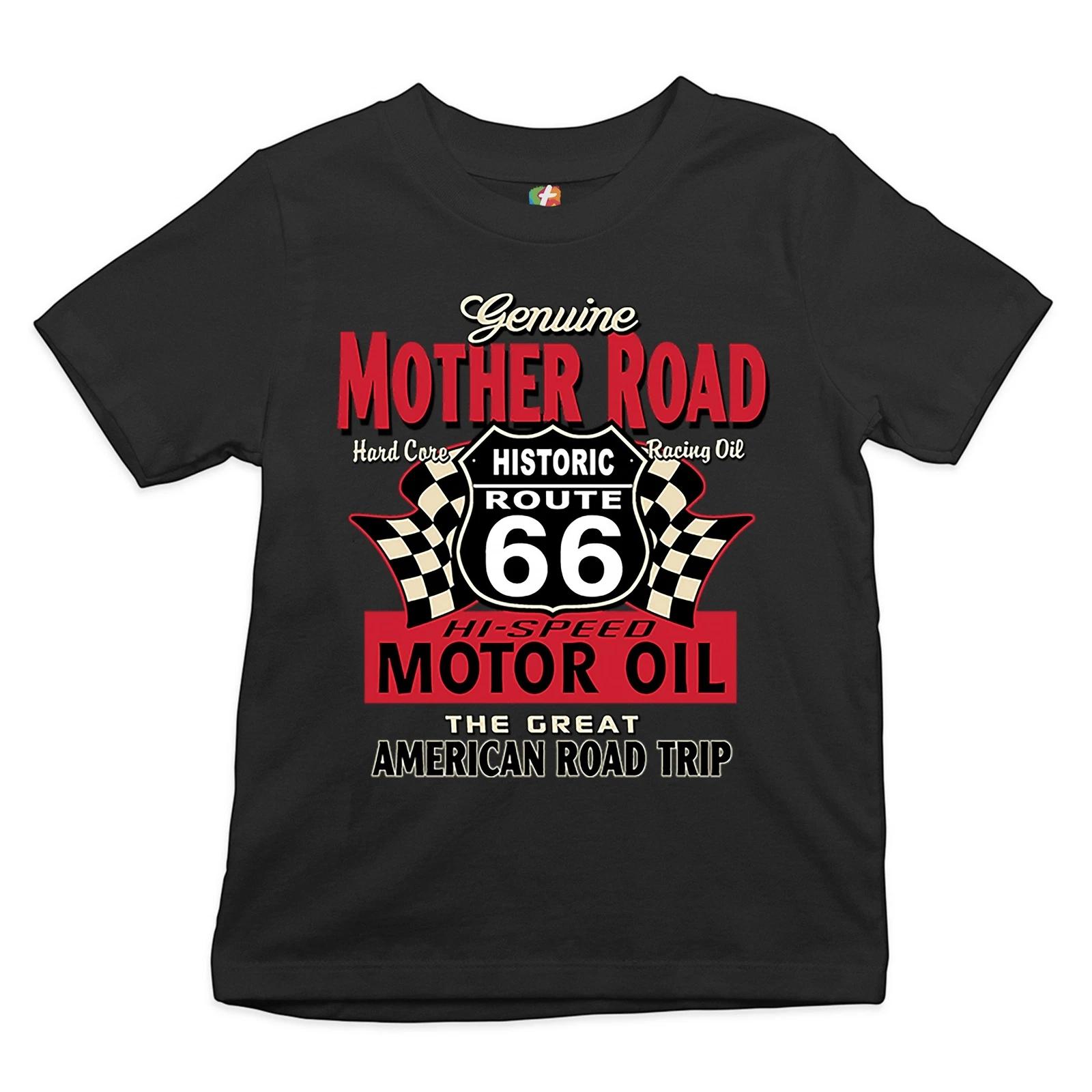 Genuine Mother Road Historic Route 66 Youth kids boys T-Shirt American Road Trip Kids 120