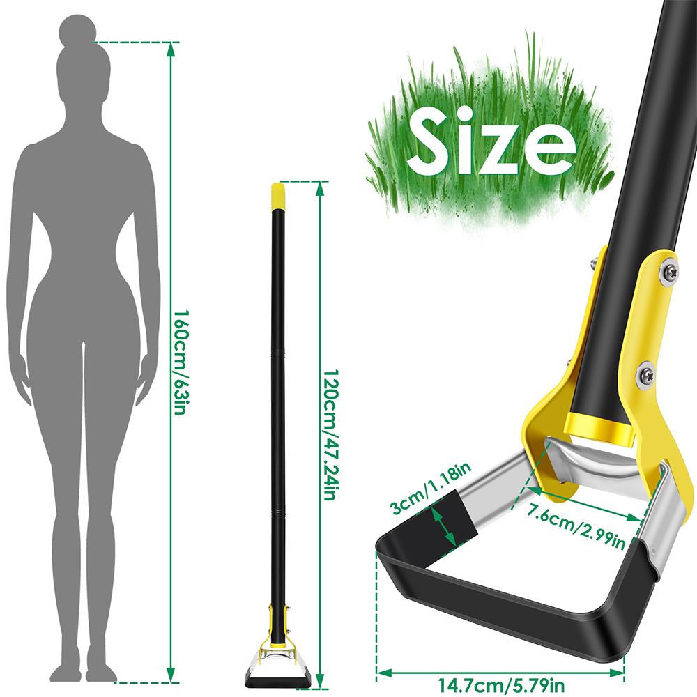 

Garden Hoe Tool Stainless Steel Sharp Stirrup Loop Weeding Tool Triangle Head Weeding Hoe with Long Handle Ergonomic for Garden