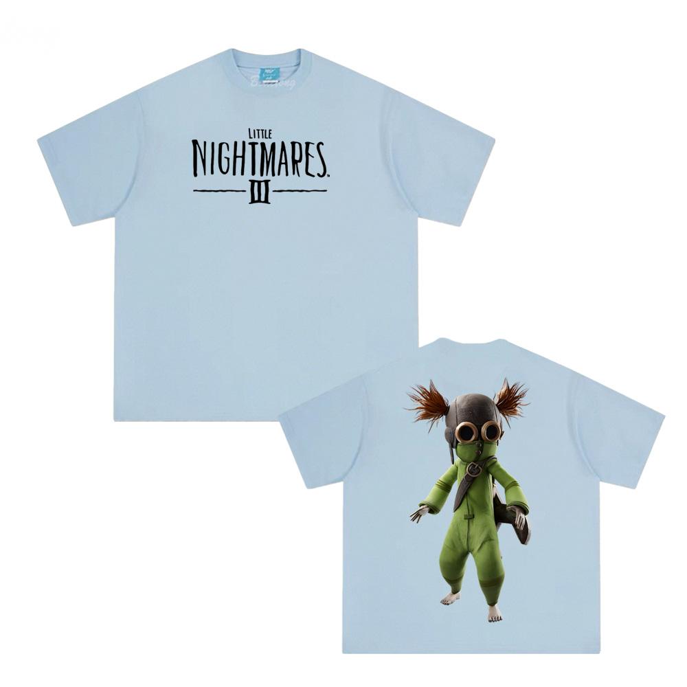 Little Nightmares 3  Alone T Shirt Game Print Tshirt 100% Cotton Tee-shirt Summer Anime Print Tshirt Manga Short Sleeve Top