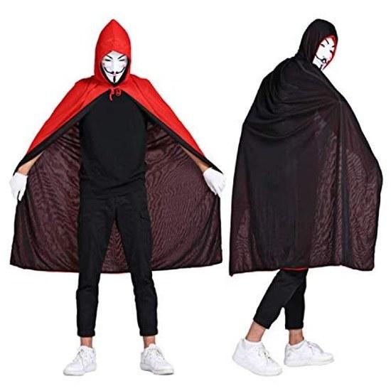 Ayoii Halloween cape costume Dracula disguise long approximately 140 cm shoulder length hooded cosplay outfit Grim Reaper demon wizard vampire school