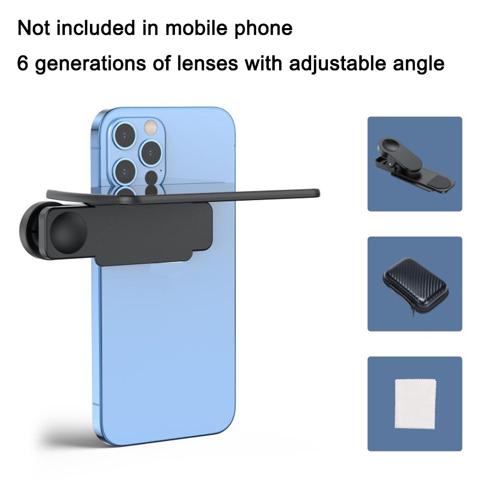 Photo Assist Mirror For IPhone & All Mobile Phones Adjustable Magnetic Phone Rear Selfie HD Vlog Mirror Photo Assist Clip Kit