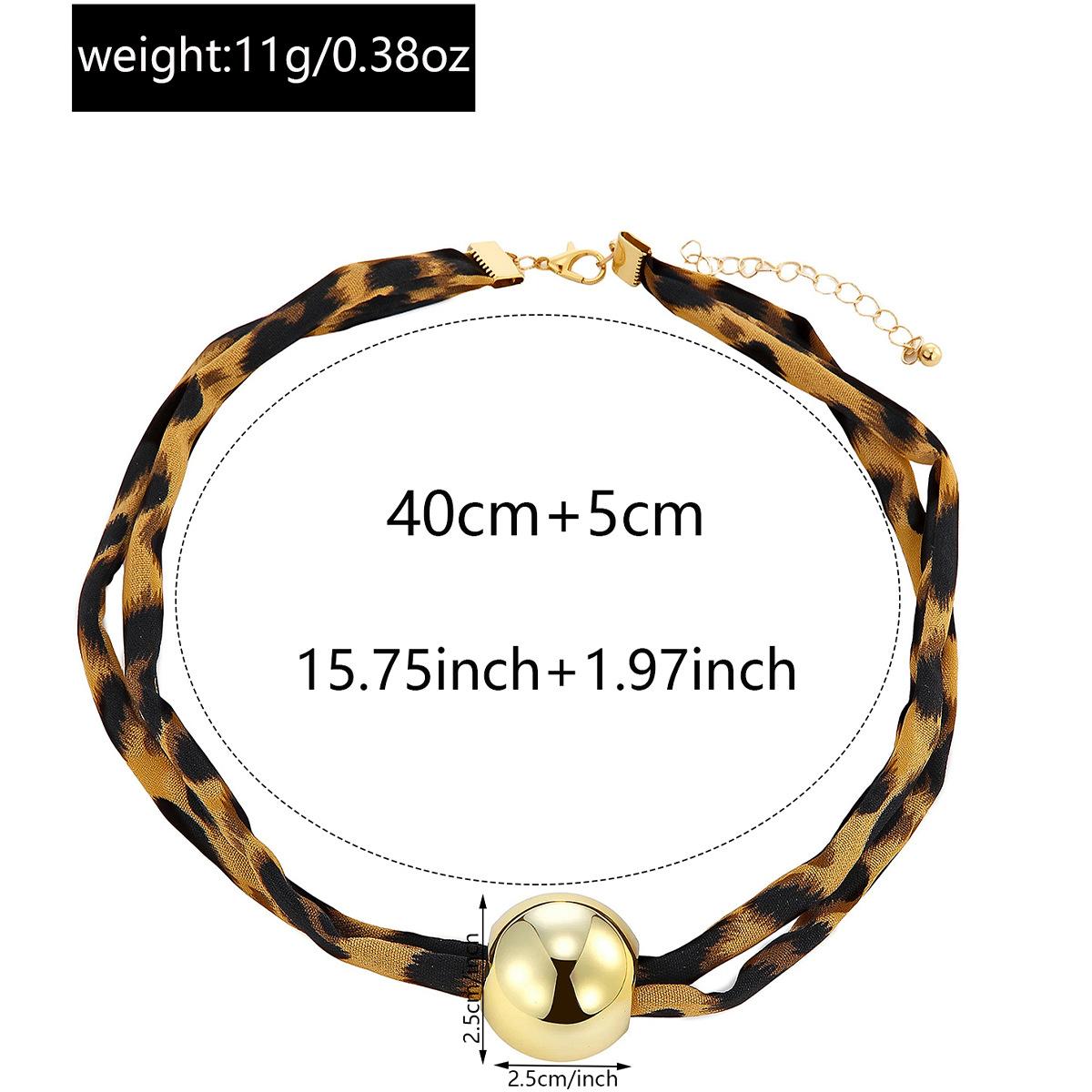 Love necklace European and American trend exaggerated leopard print jewelry female design feeling sweet and cool Spice girl pendant