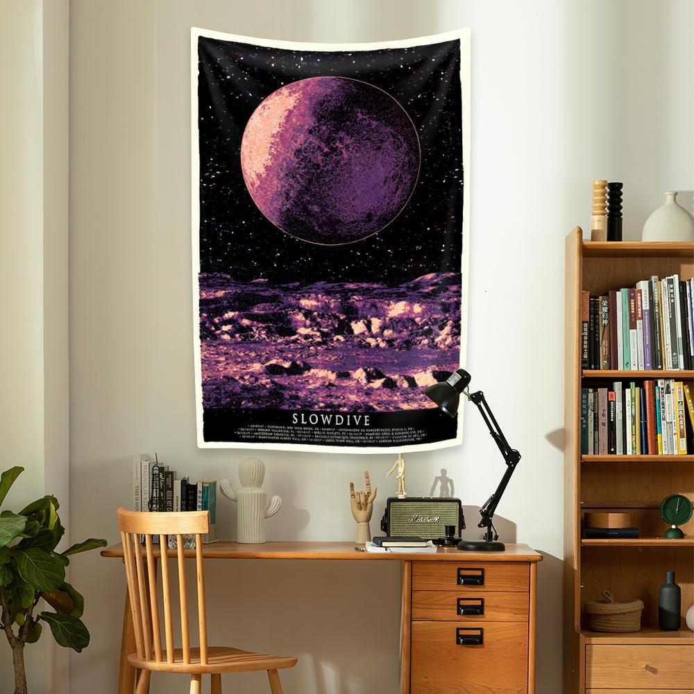 Rock And Roll Music Band Tapestry Slowdive Printed Home Decor Wall Hanging Covering Cloth For Bedroom Living Room Sofa Blanket