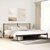 Metal Bed Frame without Mattress Sonoma Oak Finish 193 x 203 cm