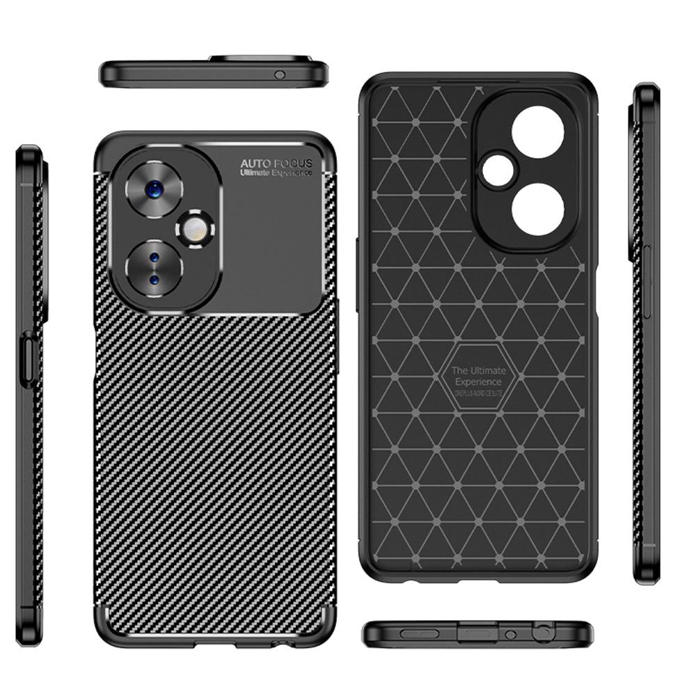 For OnePlus Nord CE 3 Lite 5G/Nord N30 5G Carbon Fiber Texture Case Soft TPU Drop Protection Phone Cover