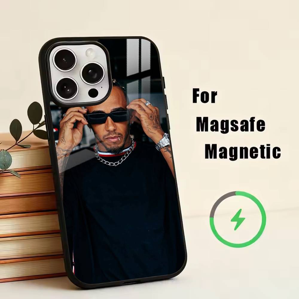 

44 L-Lewis H-Hamilton Phone Case For iPhone17,16,15,14,13,12,11 Plus,Pro Magnetic with Magsafe Wireless Charging iPhone14